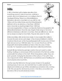 Hill Worksheet