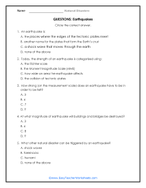 worksheet about natural disasters worksheet about natural disasters