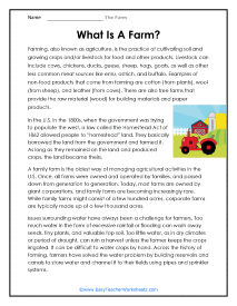 What Is a Farm Worksheet