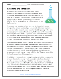 Catalysts and Inhibitor Worksheet