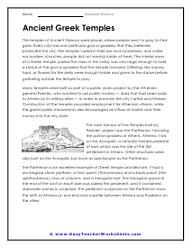 Temples Worksheet