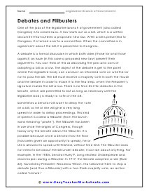 Debates and Filibusters Worksheet