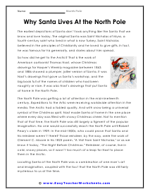 Why Santa Lives There Worksheet