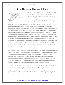 Satellites and Poles Reading Worksheet