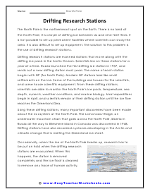 Drifting Research Stations Worksheet