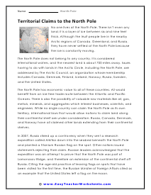 Territorial Claims Worksheet