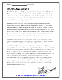 Roald Amundsen Worksheet