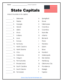 West States and Capitals