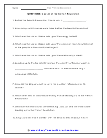 Global Issues Revision Worksheet / Worksheets French