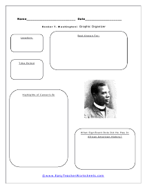 Booker T. Washington Graphic Organizer