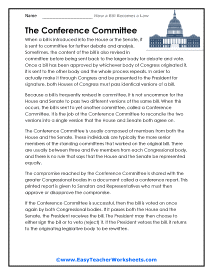 Conference Committee Worksheet