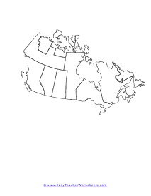 Blank Canada Country Map