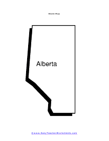 Blank Map Alberta Map