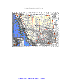 British Columbia and Alberta Map