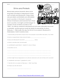 Civil Rights Worksheets