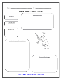 Shaka Zulu Graphic Organizer