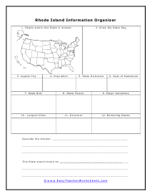 Rhode Island Information Worksheet