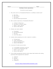 How Votes Are Counted Question Worksheet