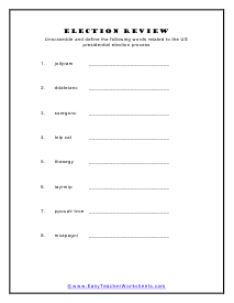 Election Review Worksheet