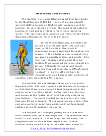 Biathlon Worksheet