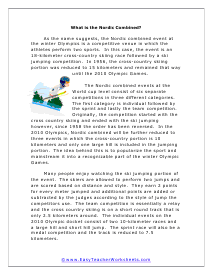 Nordic Combined Worksheet