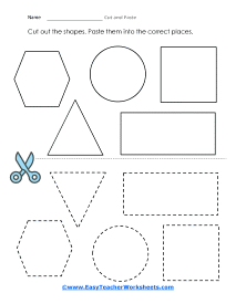 Cut & Paste-Cutting Practice For Preschoolers: Color and Cut Pages