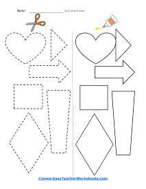 Shape Cuts Worksheet