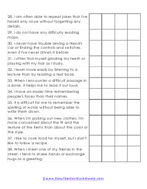 Tactile Worksheet