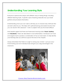 Learning Style Worksheet