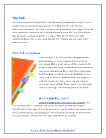 Title Talk Worksheet