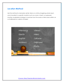 Location Method Worksheet