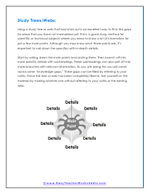 Study Tree Worksheet