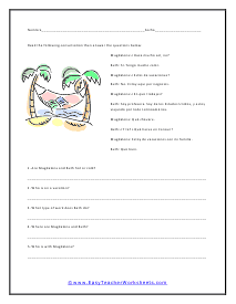 French Reading Comprehension Worksheets